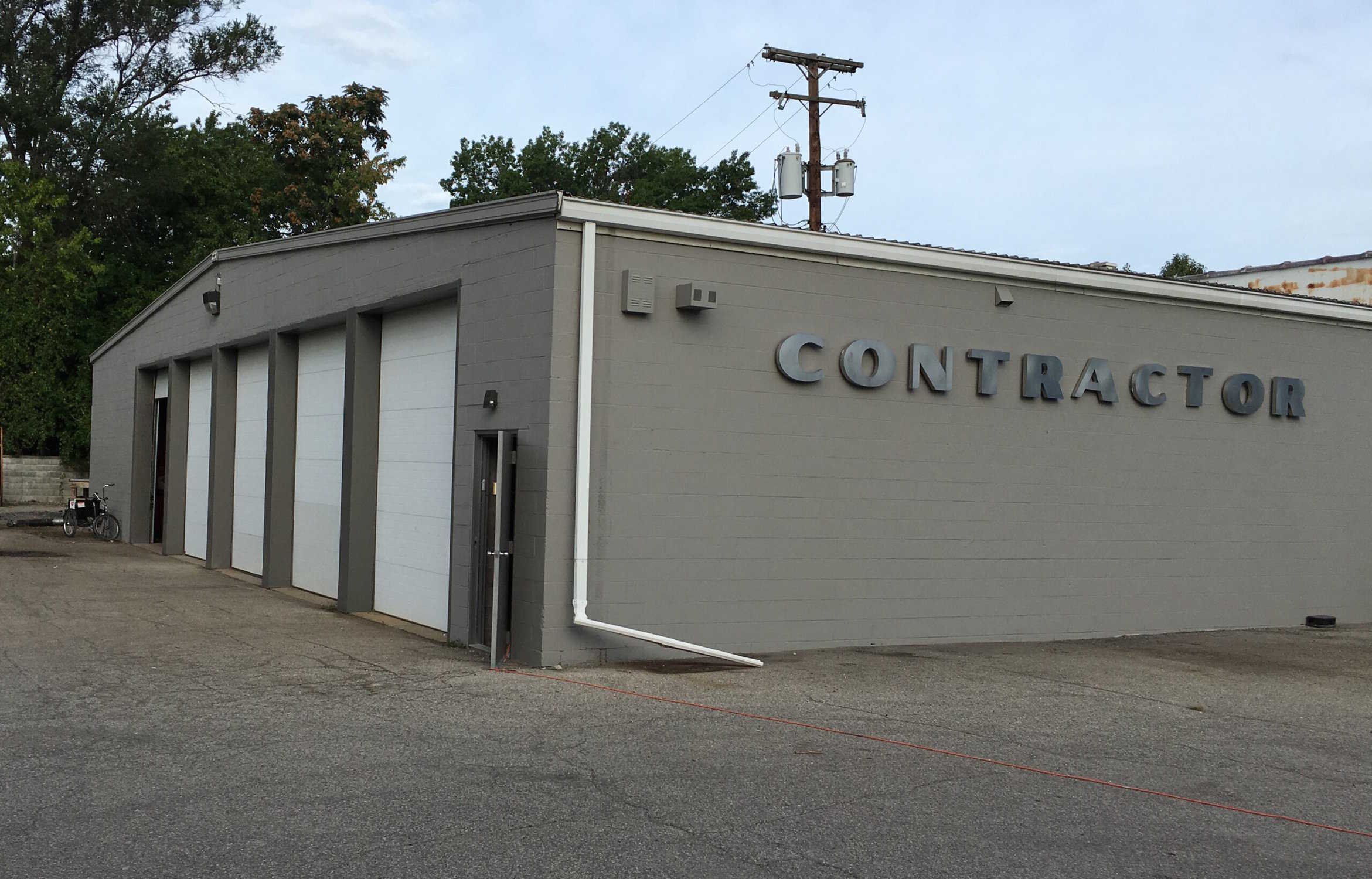 warehouse exterior walls expertly painted